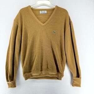 Vintage 70s IZOD‎ Lacoste Made in USA Sweater Brown Color Size M